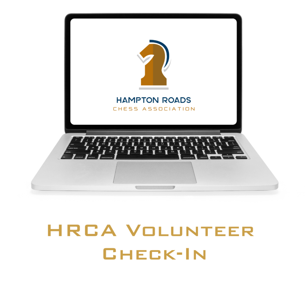 laptop that reads HRCA volunteer check in 